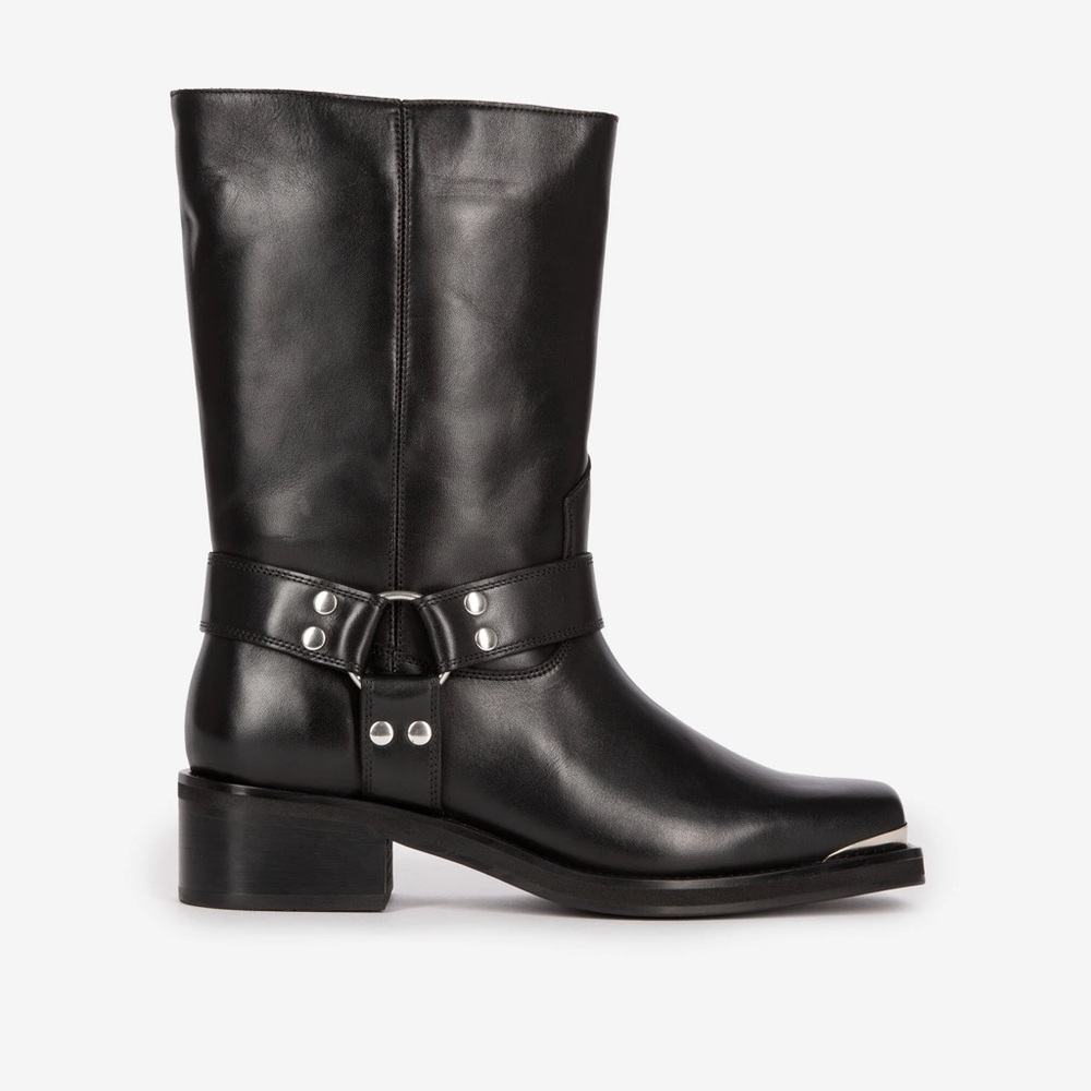 The Kooples Women’s Black Leather Strap Boot